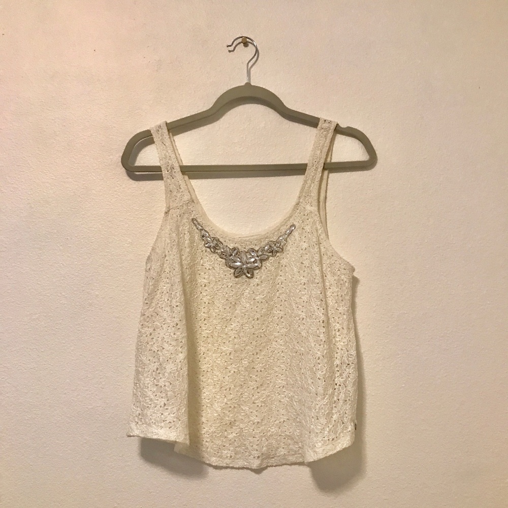 White Abercombie and Fitch Tank - S